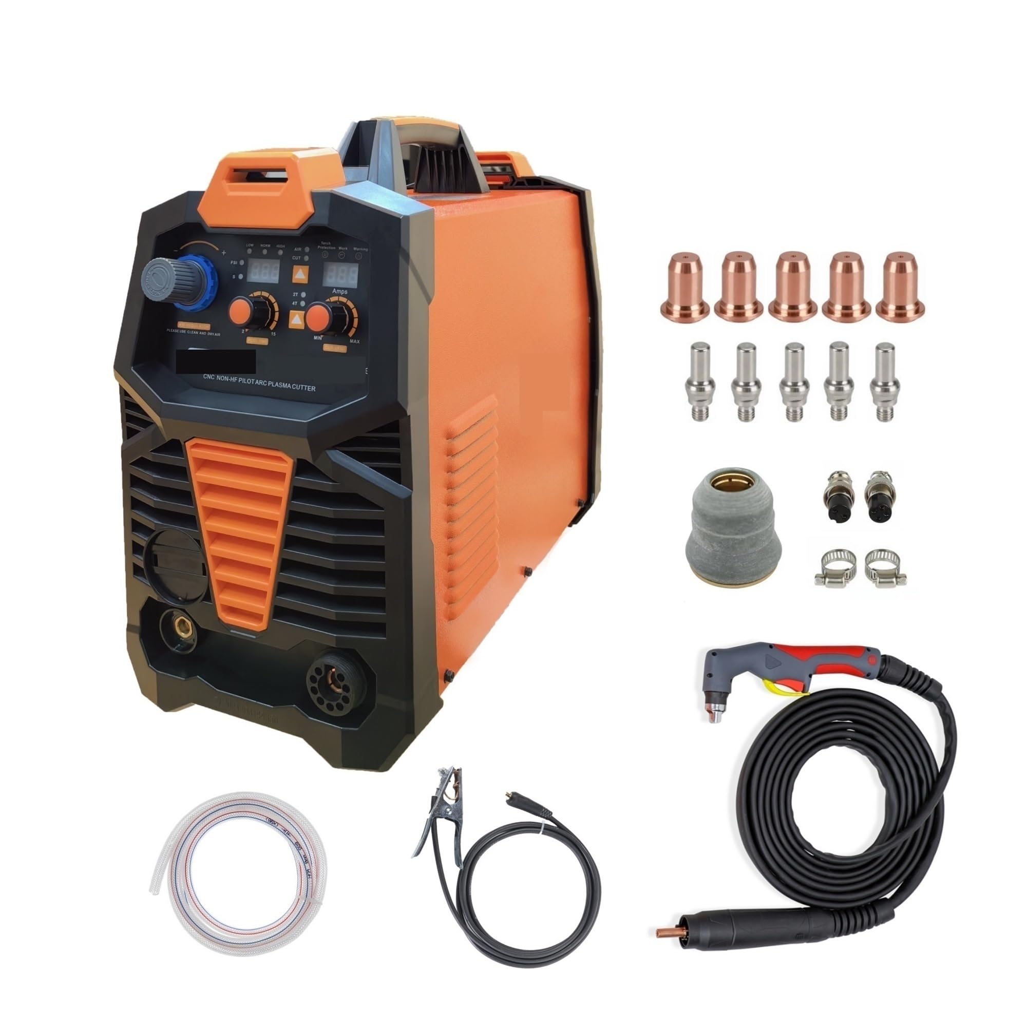 Przecinarka plazmowa, Przecinarka plazmowa CNC Non-HF Arc CUT80, maszyna IGBT 110/220 60A z palnikiem prostym PT80/PTM80, łatwe cięcie 25 mm do warsztatów DIY i domowych(CUT80-PT80)