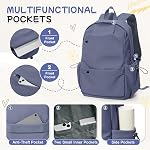 Sac à dos scolaire pour les femmes Hommes Collège Sac à l'école secondaire pour les garçons filles Casual Daypack Sac à dossier ordinateur portable