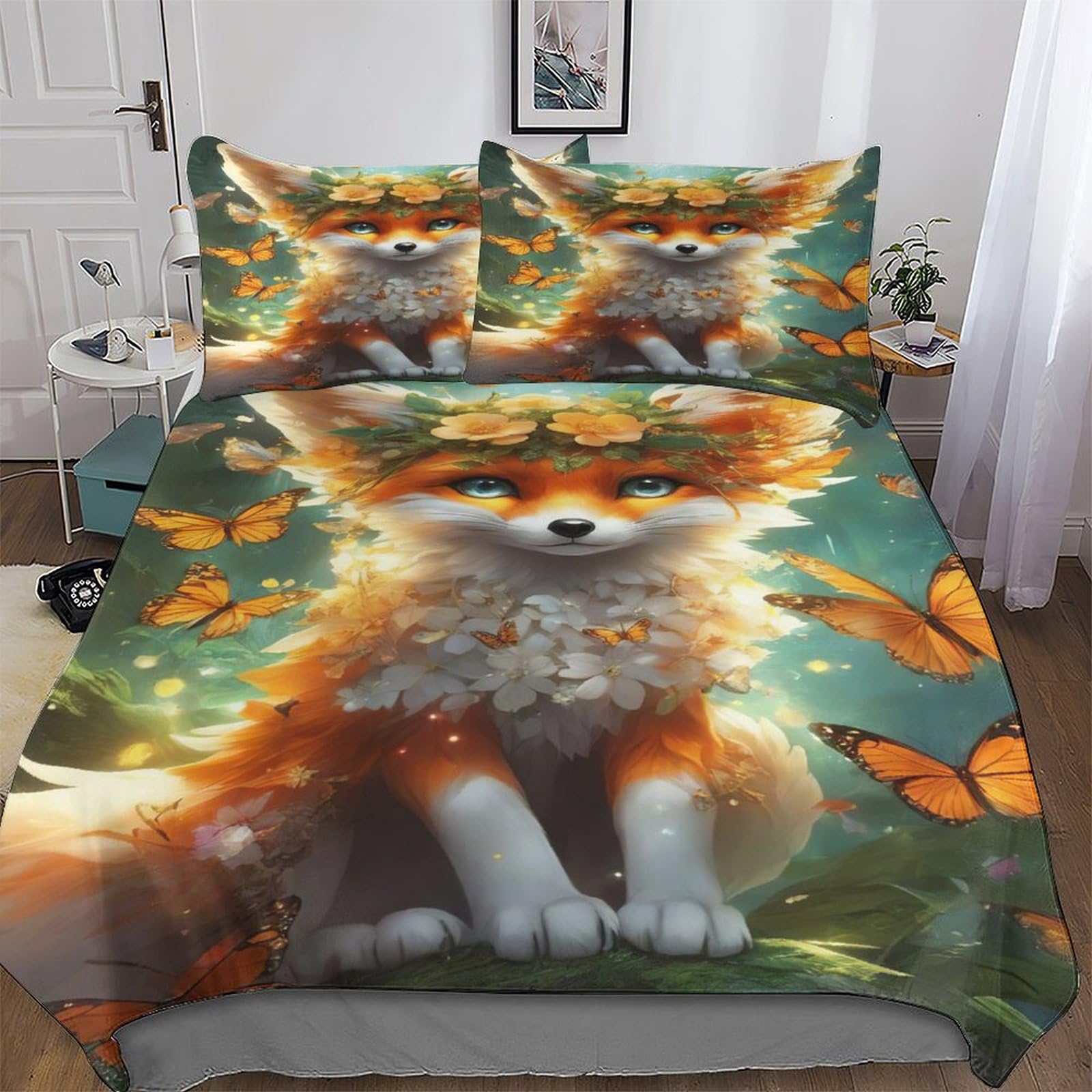 Housse de couette Renard et taies douces pour une chambre chaleureuse