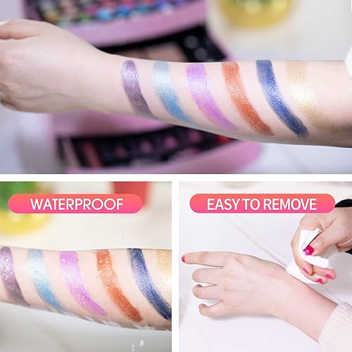 Miniatura 4 de Hot Sugar Kit de maquillaje para niñas para regalo de cumpleaños, kit de maquillaje todo en uno para principiantes para mujeres, kit completo, juego