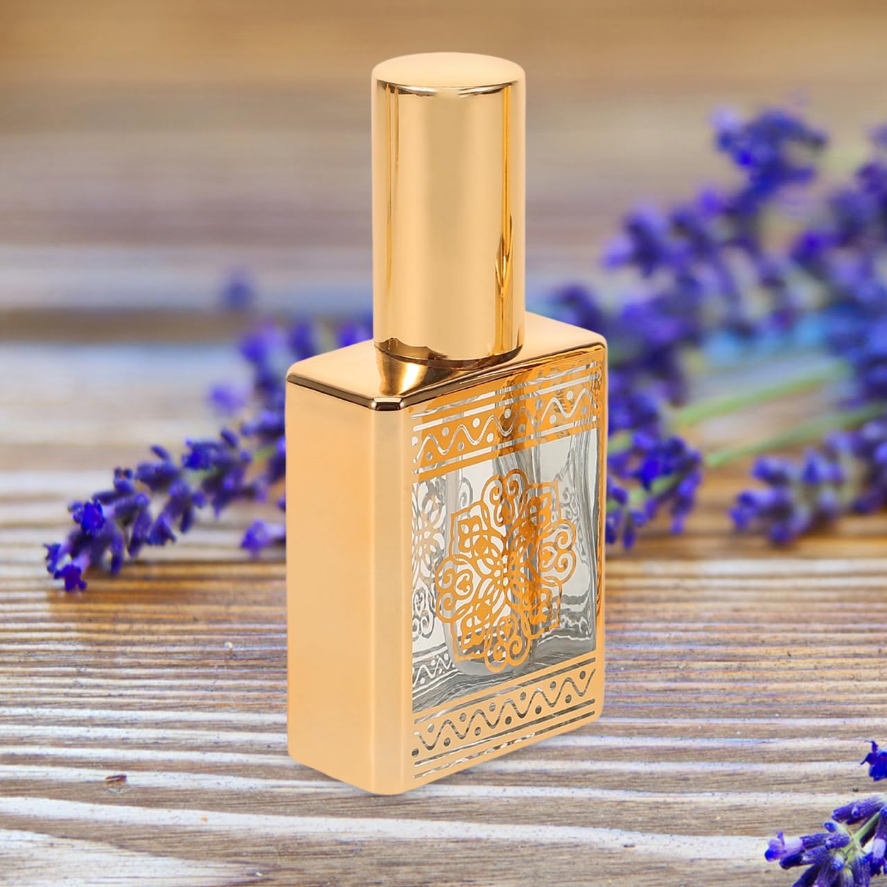 FRCOLOR 4-Pack Refillable Perfume Sub Bottles 0.53 Oz Mini Glass Spray Bottles for Travel Fragrance Essential Oils Body Mist