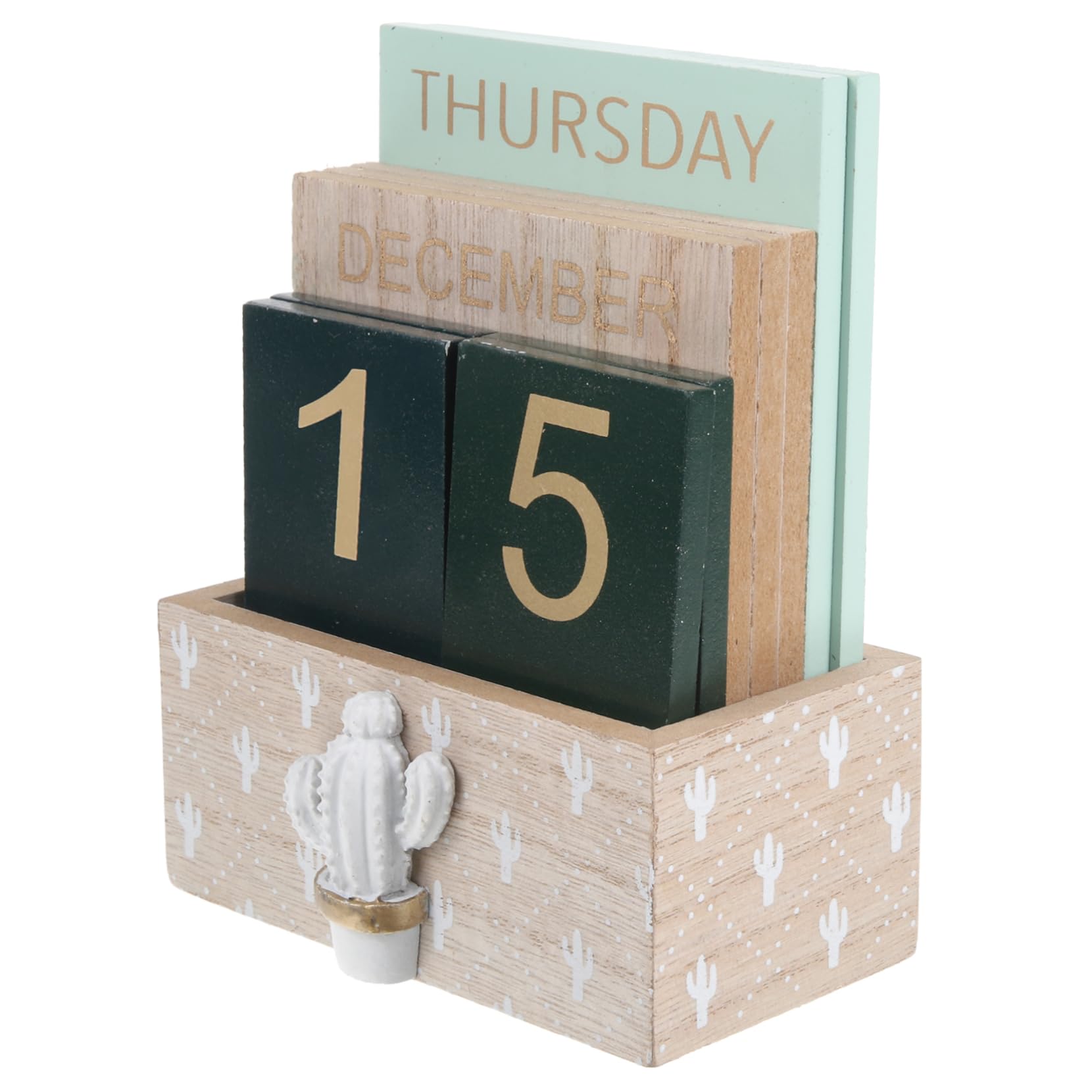 Calendario Perpetuo Legno Per Scrivania Decorazione Unica e Funzionale Calendario Mensile e Giornaliero Per Casa e Ufficio Design Chic e Compatto Per Ogni Spazio Per Scuole Hotel e