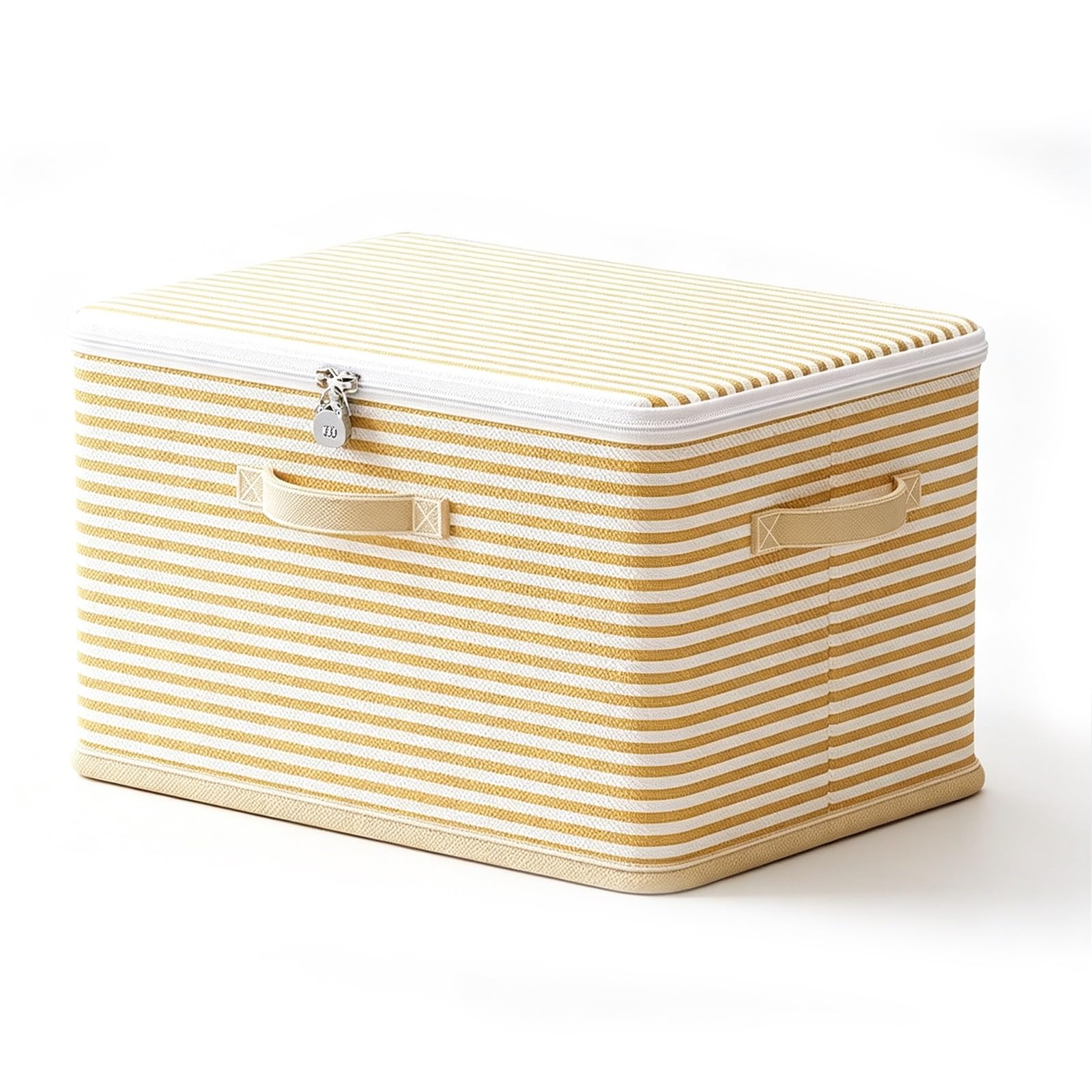 MPGRFJC Lockable Storage Box,Foldable Fabric Organizer