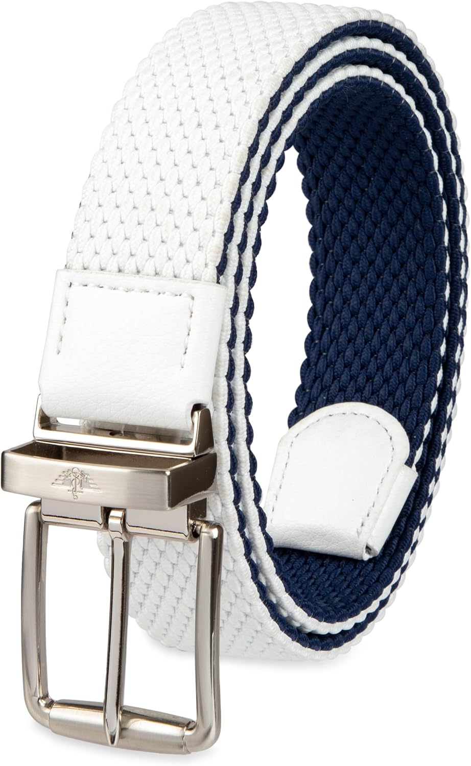 DOCKERS mens Reversible Stretch Fabric Braid Belt - Summer Belt, Golf Belt, Nautical