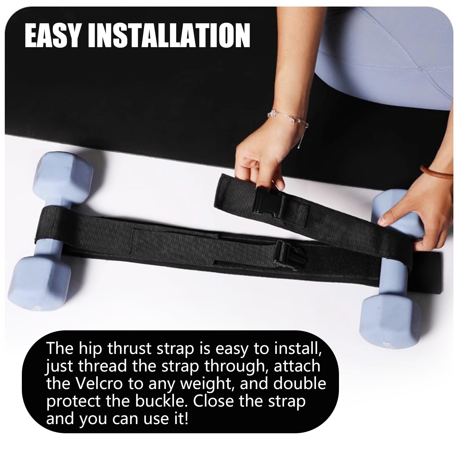 Ceinture De Poussée De Hanche Pour Hip Thrust - Ceinture Musculation Fessiers Femme Homme Réglable