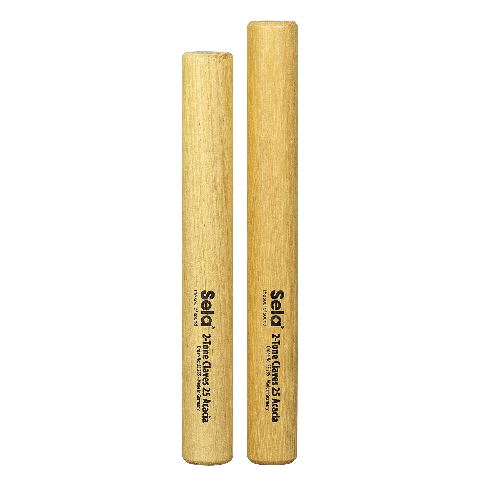 Sela Percussion 2-Tone Acacia Claves Pair, 1-Inch (SE285)