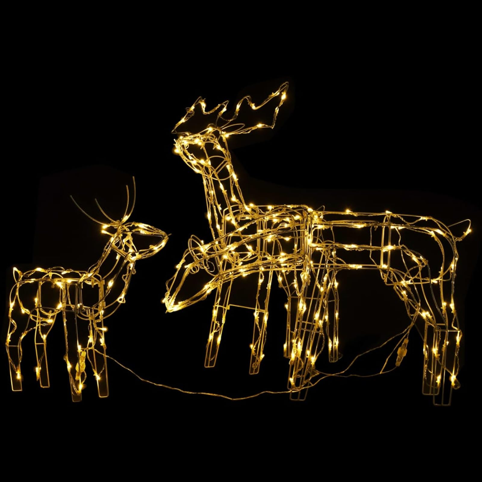 3-TLG. Weihnachtsbeleuchtung Rentiere 229, Rentier Weihnachtsdeko, Rentier Beleuchtet Aussen, Outdoor Weihnachtsdeko, Weihnachtsbeleuchtung Aussen Rentier,