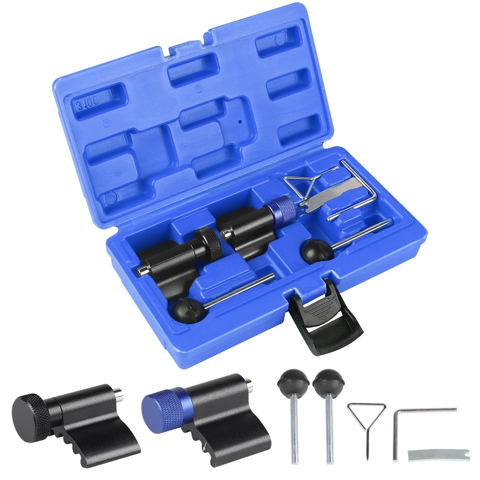 Kit Calado Distribucion Vag, Kit de Bloqueo Distribución, Herramientas de Sincronización Compatible con VW Audi SDI TDI 1,2 1,4 1,6 1,9 2,0 con Caja de Almacenamiento Azul