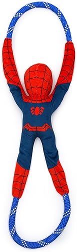 Miniatura 6 de ZippyPaws Marvel Rope Gliderz - Juguete duradero para perros al aire libre, disco volador para mascotas, juguete suave para perro frisbee para tirar