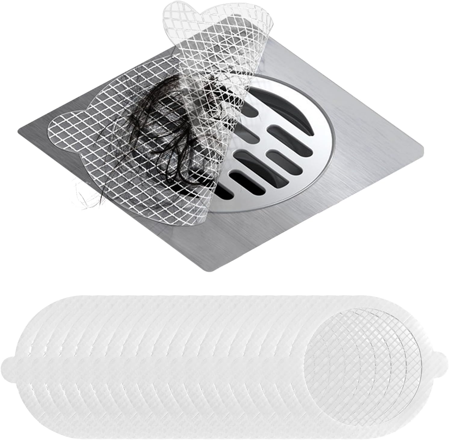 35 Pack Disposable Floor Drain Stickers, Hair Drain Stickers Disposable ...