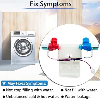 W11210459 W10869799 Washer Water Inlet Valve Compatible with Whirlpool Kenmore May-tag Crosley Amana Inglis, Replacement for W10701459, W11025984, ap6329217, W10838319,W11038711, 33190190, W11210459VP