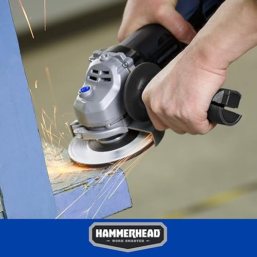 Miniatura 6 de Hammerhead Amoladora angular de 6 amperios de 4-1/2 pulgadas con muela abrasiva de 3 piezas - HAAG060