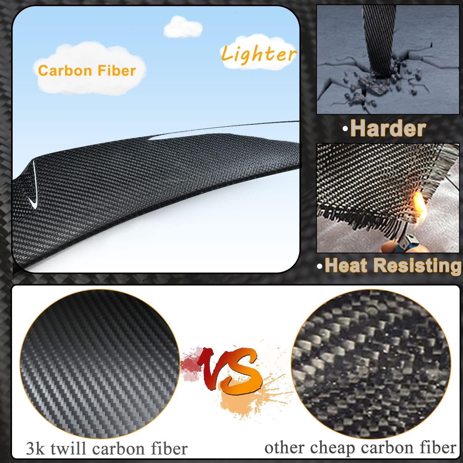 Carbon Fiber Rear Trunk Spoiler Fits for BMW 3 Series E90 2006-2012 M3 2008-2013 Sedan Factory Outlet CF 323I 325I 328I 330I 335I Auto Rear Boot Lid Highkick Wing Lip