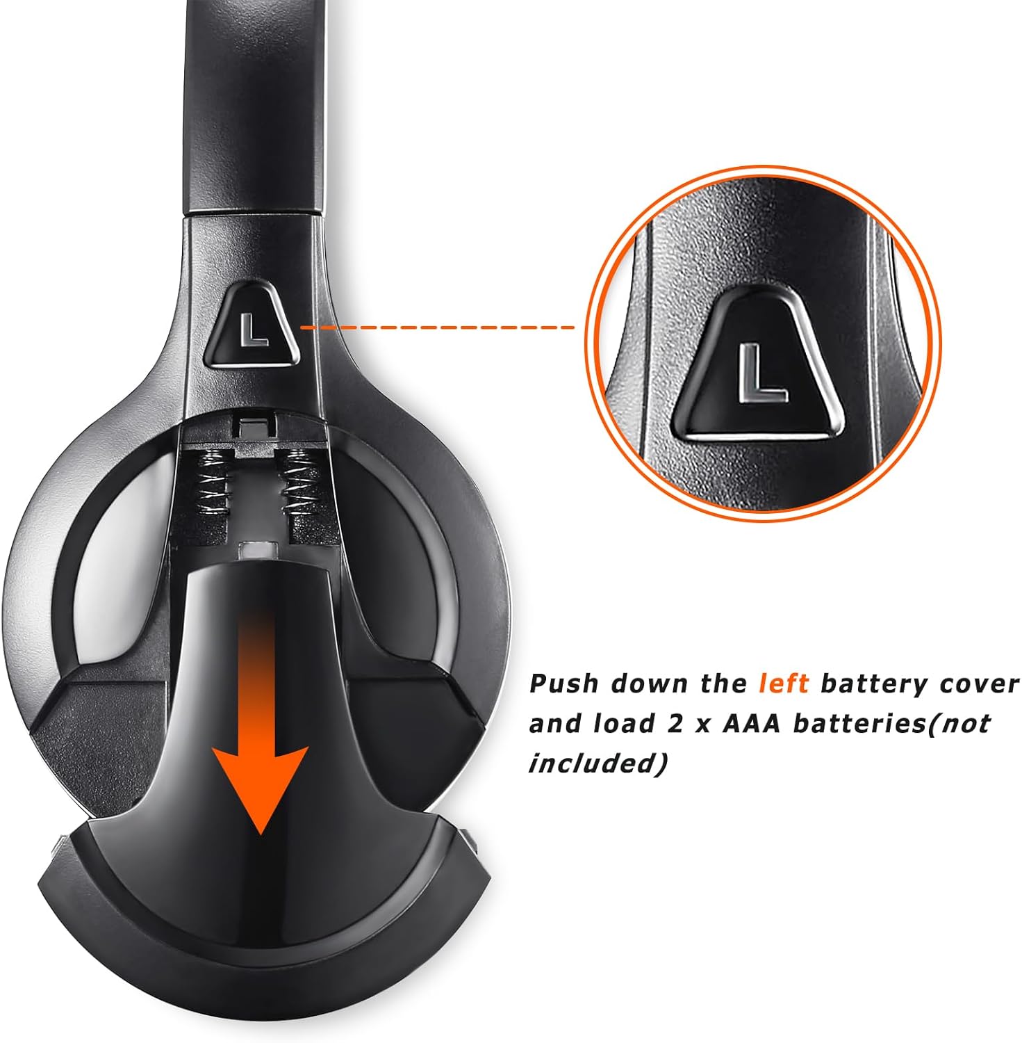 Infrared Headphones for Car DVD, Universal 2 Channel Wireless On-Ear Car Headphones (2 Pack)