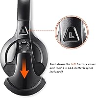 Vista 5 de Auriculares IR para DVD de coche, auriculares inalámbricos para automóvil, auriculares universales de 2 canales infrarrojos para sistema