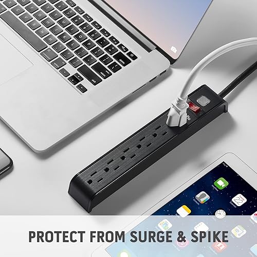 Miniatura 3 de Regleta de alimentación, protector de sobretensiones de múltiples salidas (4 pies)