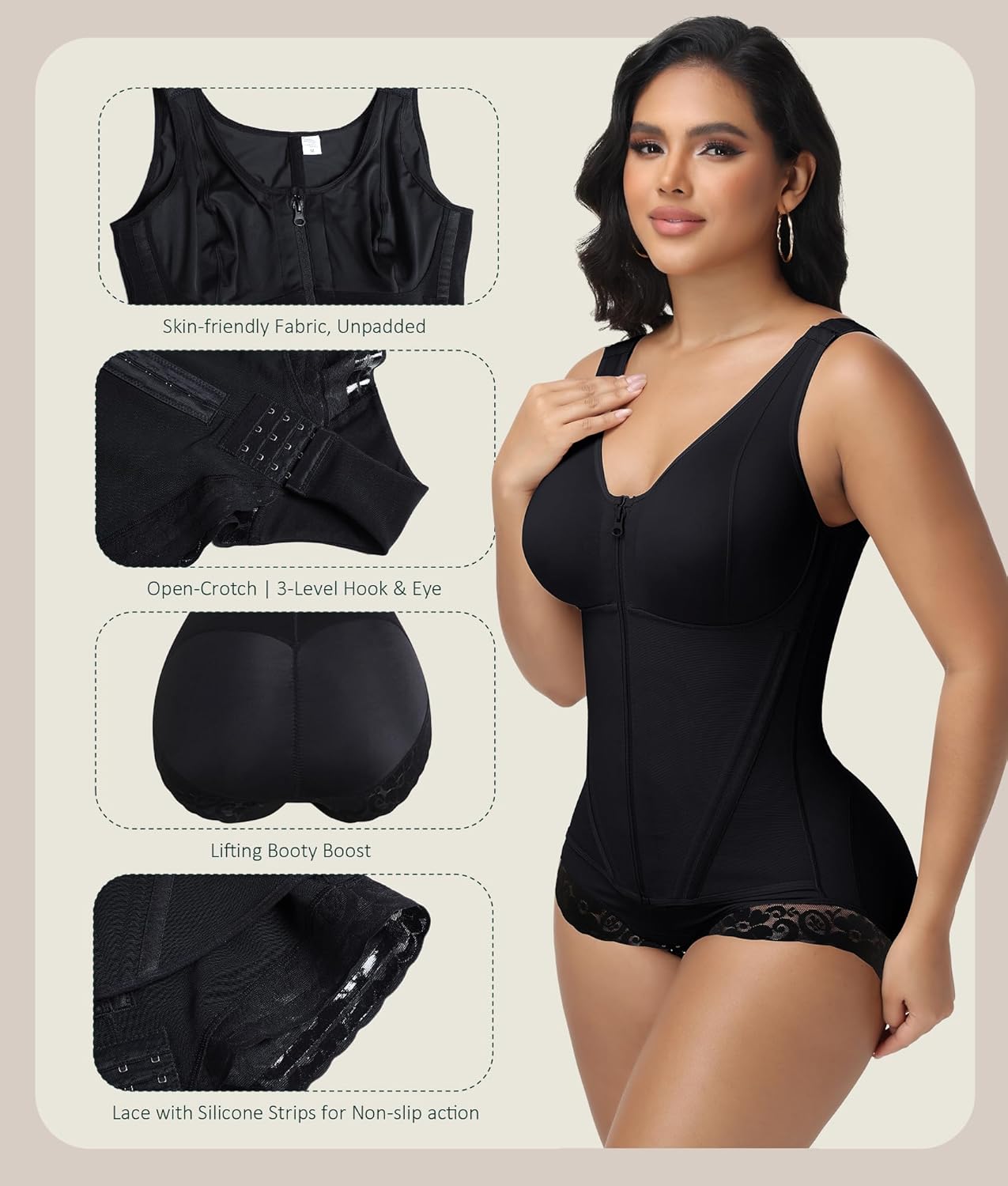 M MYODRESS Fajas Colombianas Shapewear for Women Stage 2 Faja Body Shaper Tummy Control Post Surgery Compression Garment - Image 6