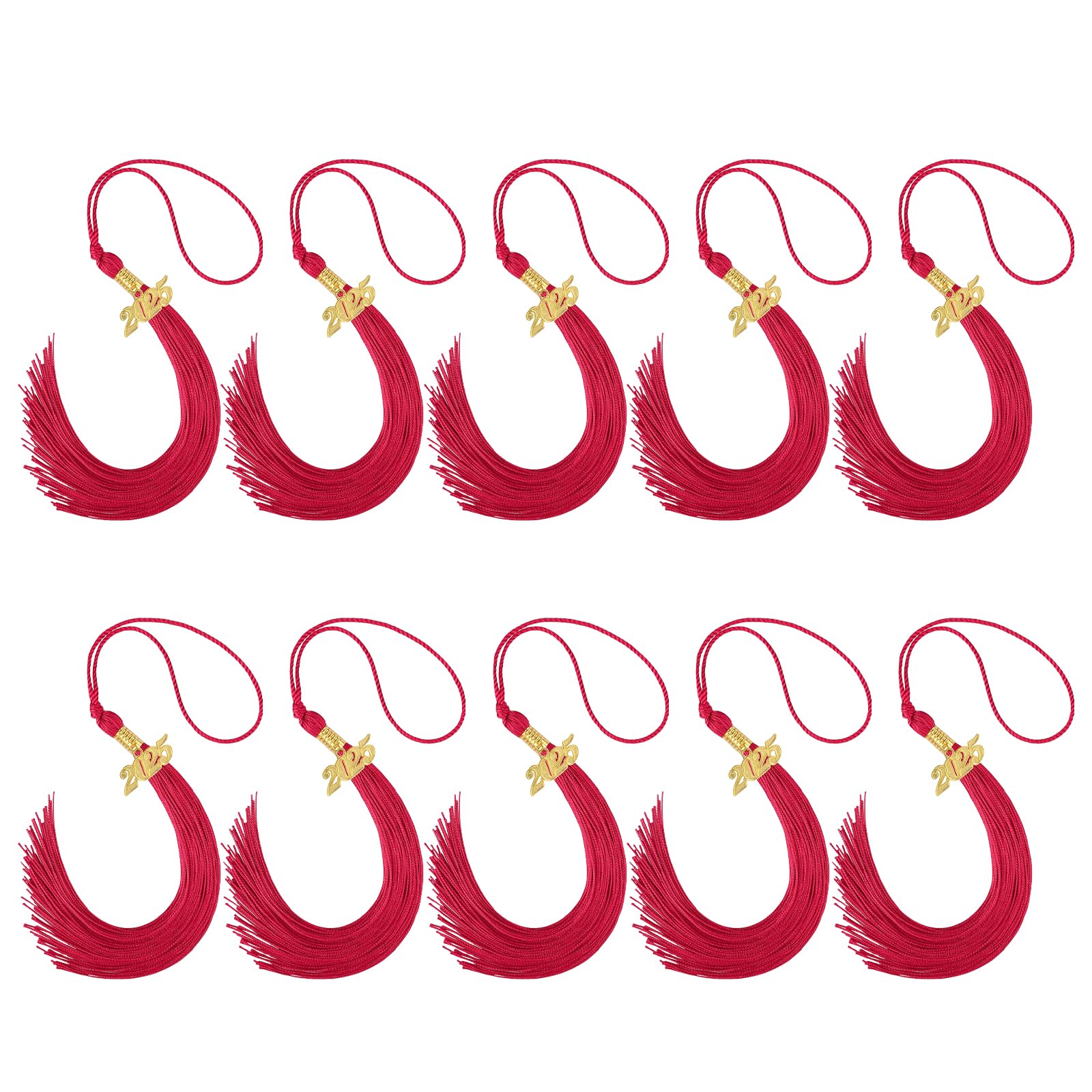 Nucelit Caps Tassels 2025 Gold Charm Graduation Ceremony Tassels for Caps for Parties and Academic Celebration Graduation