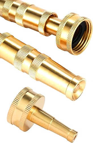 Miniatura 4 de Boquilla de manguera de giro ajustable resistente de latón macizo Boquilla barredora de chorro