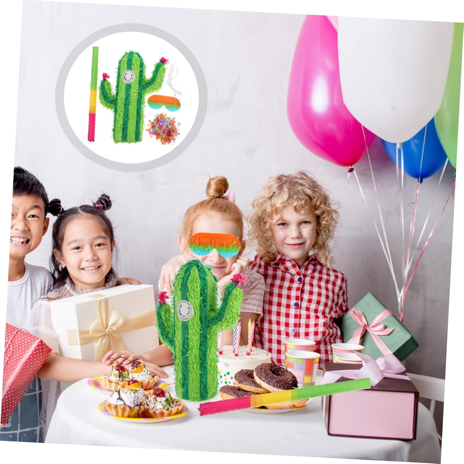 1set Cactus for Birthday Bulk Variety of Fillings Unique Party Decoration for Boys and Girls Celebrations and Gatherings