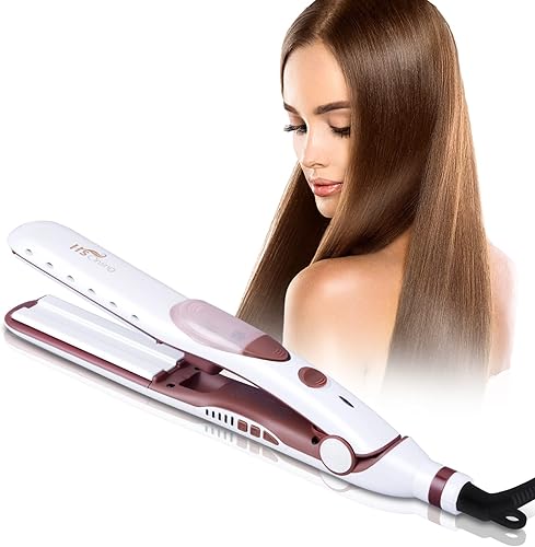 HS Onsing Plancha de vapor para el cabello, plancha profesional de titanio y cerámica con temperatura ajustable de 5 niveles, doble voltaje y disponible en Yaxa Colombia