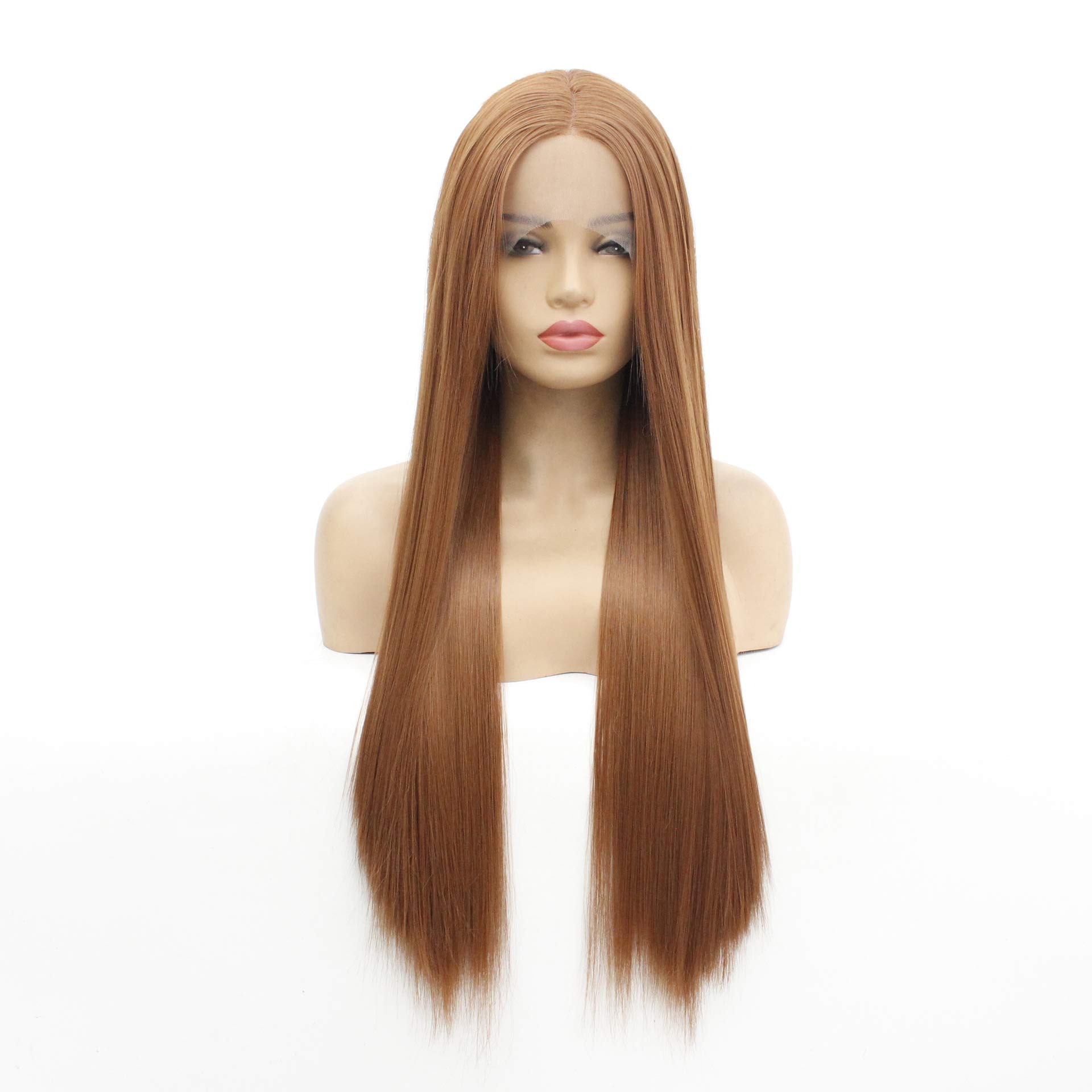 Perruque cuivre brun longue pour soirées et coiffures glamour sans effort