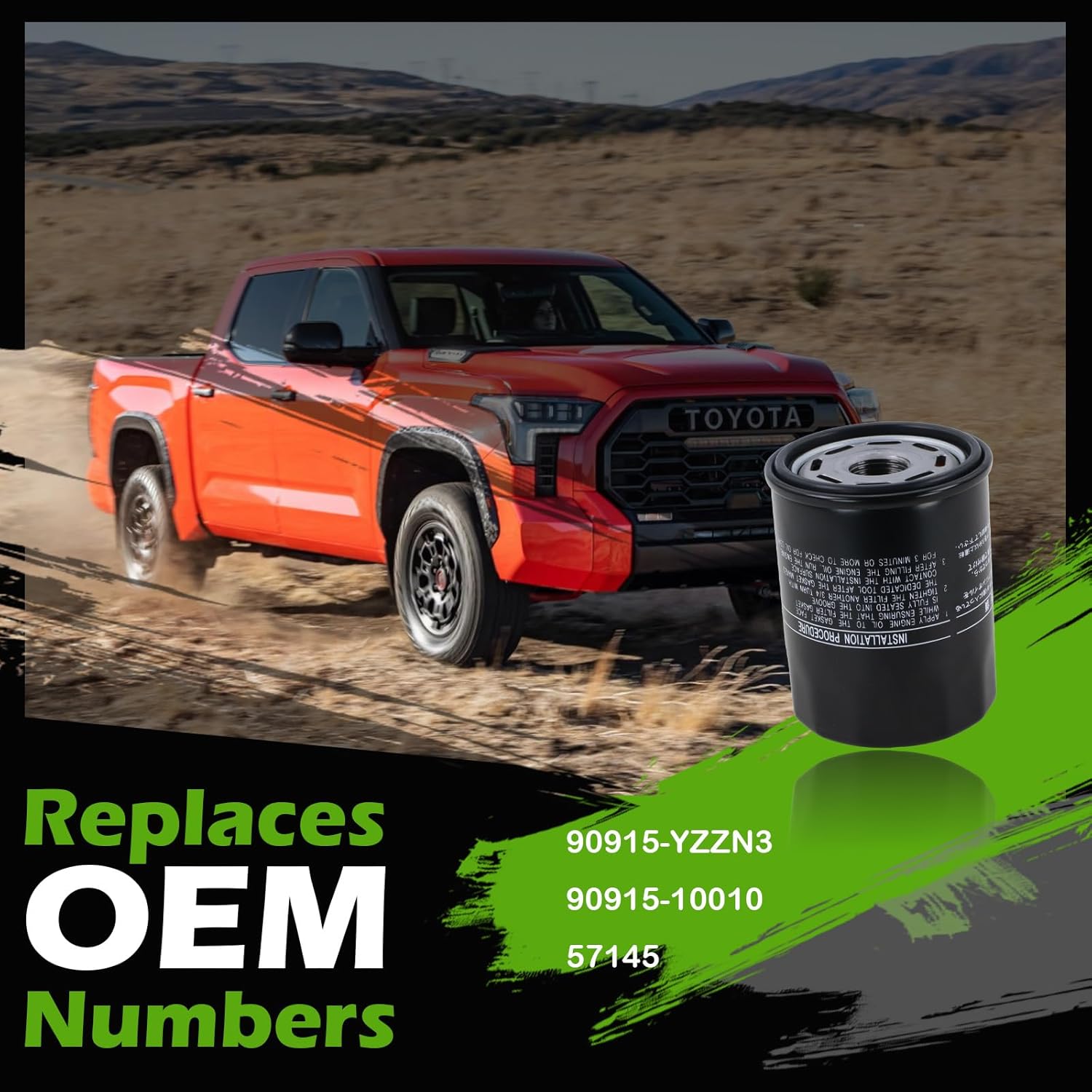 Kefly 90915-YZZN3 Engine Oil Filters 90915-10010 Fits for Toyota 2022-2025 Tundra 2023-2025 Sequoia Lexus 2018-2023 LS500 2022-2024 LX600 (6 PCS)