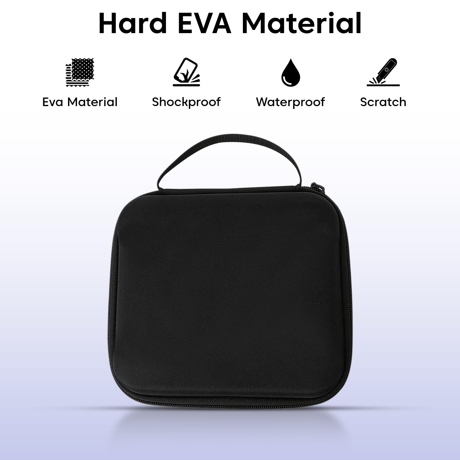 Sounce Hard Shell Nylon Storage Bag for DJI Osmo Mobile 3/4/4 SE – Waterproof & Shockproof Carrying Case with EVA Protection, Secure Elastic Bands &Gimbal Stabilizer & Accessories – Black 2