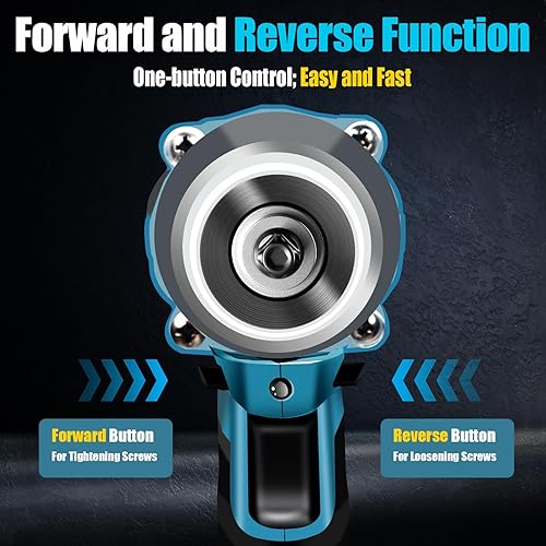 Miniatura 6 de Kit de llave de impacto inalámbrica negra de 18 V, pistola de impacto de 12 pulgada con velocidad infinitamente ajustable, herramientas de taladro