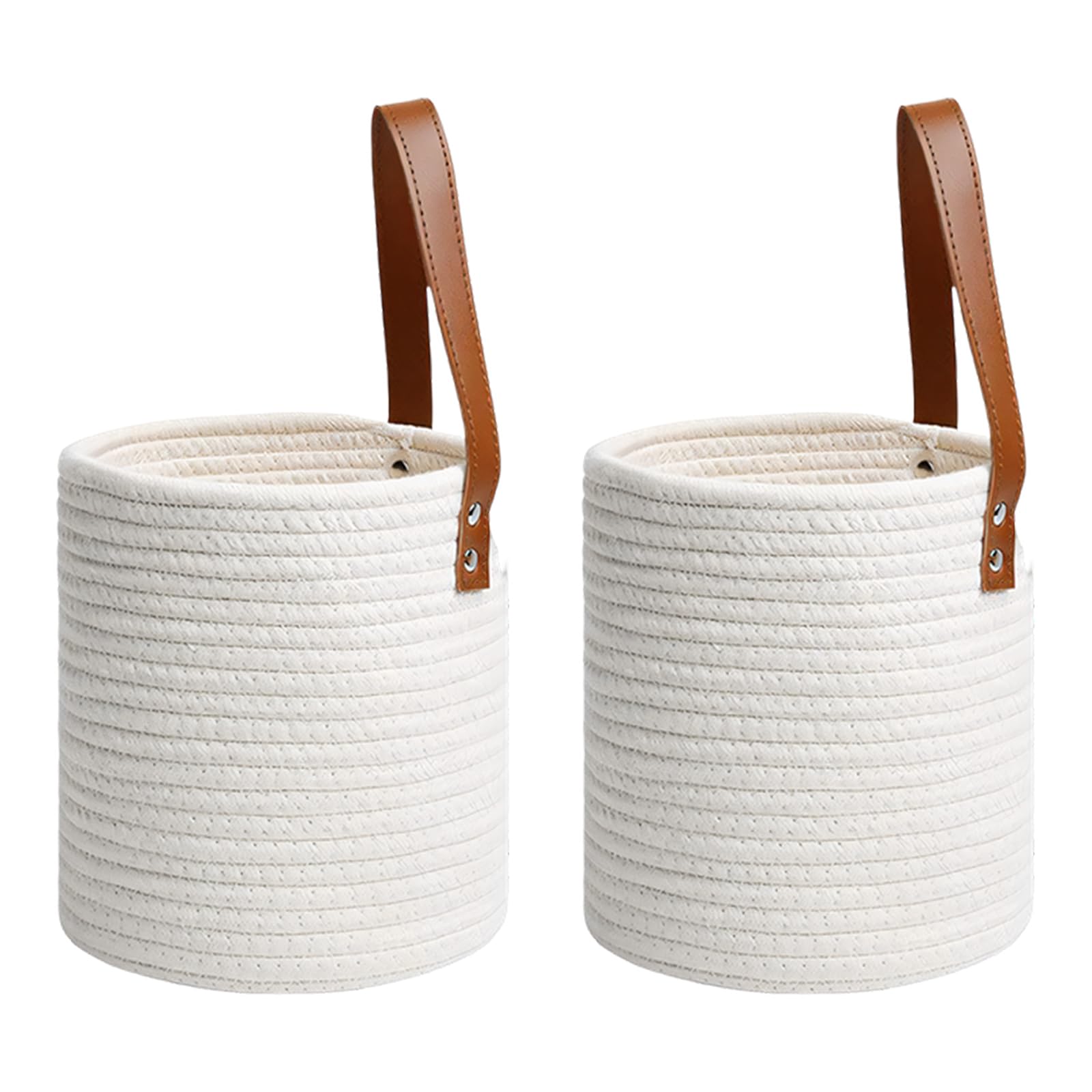 Kangnice Hanging Rope Basket with Handle Woven Plant Basket Indoor Tree Planter Decorative Flower Container Cover Holder Hanging Plant