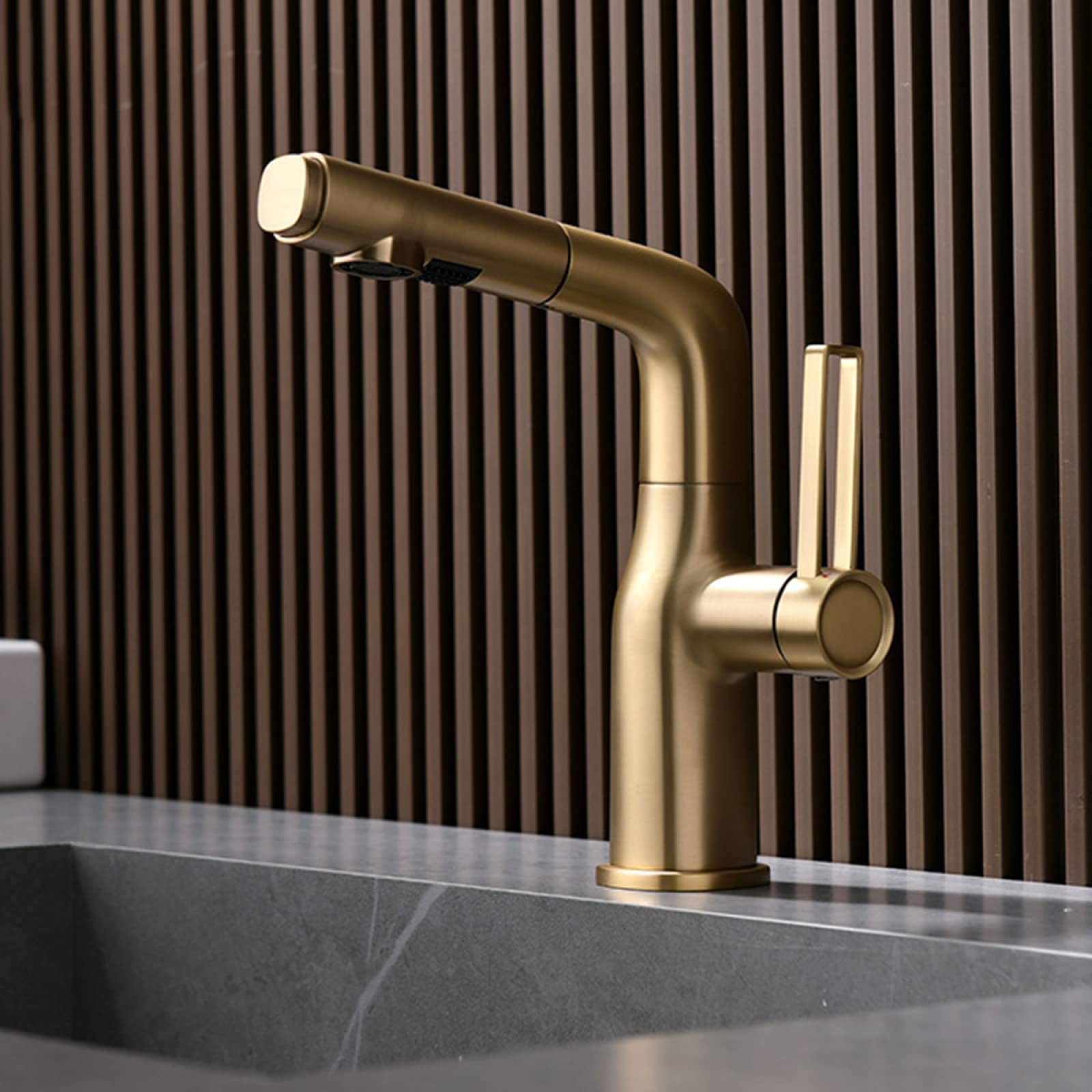 Robinet de lavabo douchette extractible pour éliminer les éclaboussures du mitigeur