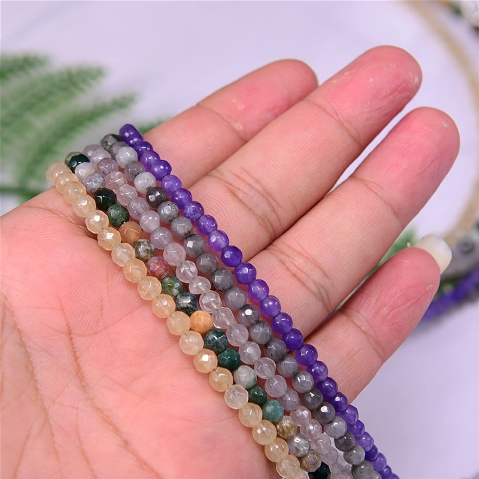 rippmonster サングラスチェーン天然石 Amazon.co.jp: 4 mm 天然石メガネチェーン 2 本、小さくて美しい
