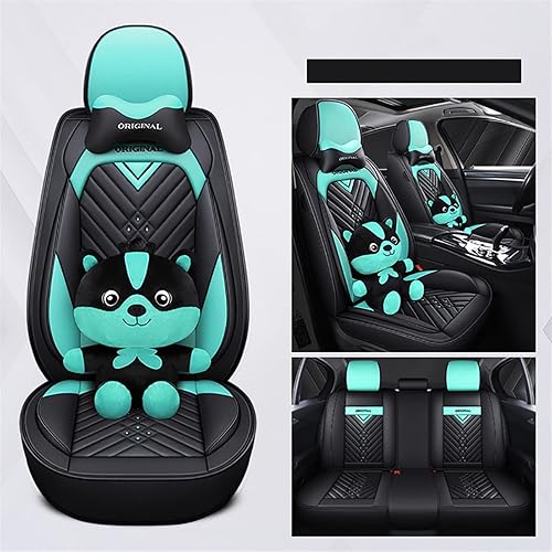 SMANNI Leather Universal Car Seat Covers for DS All Models DS DS3 DS4 DS5 DS6 DS4S car Accessories auto Styling auto Cushion (Color  Black Green CE)