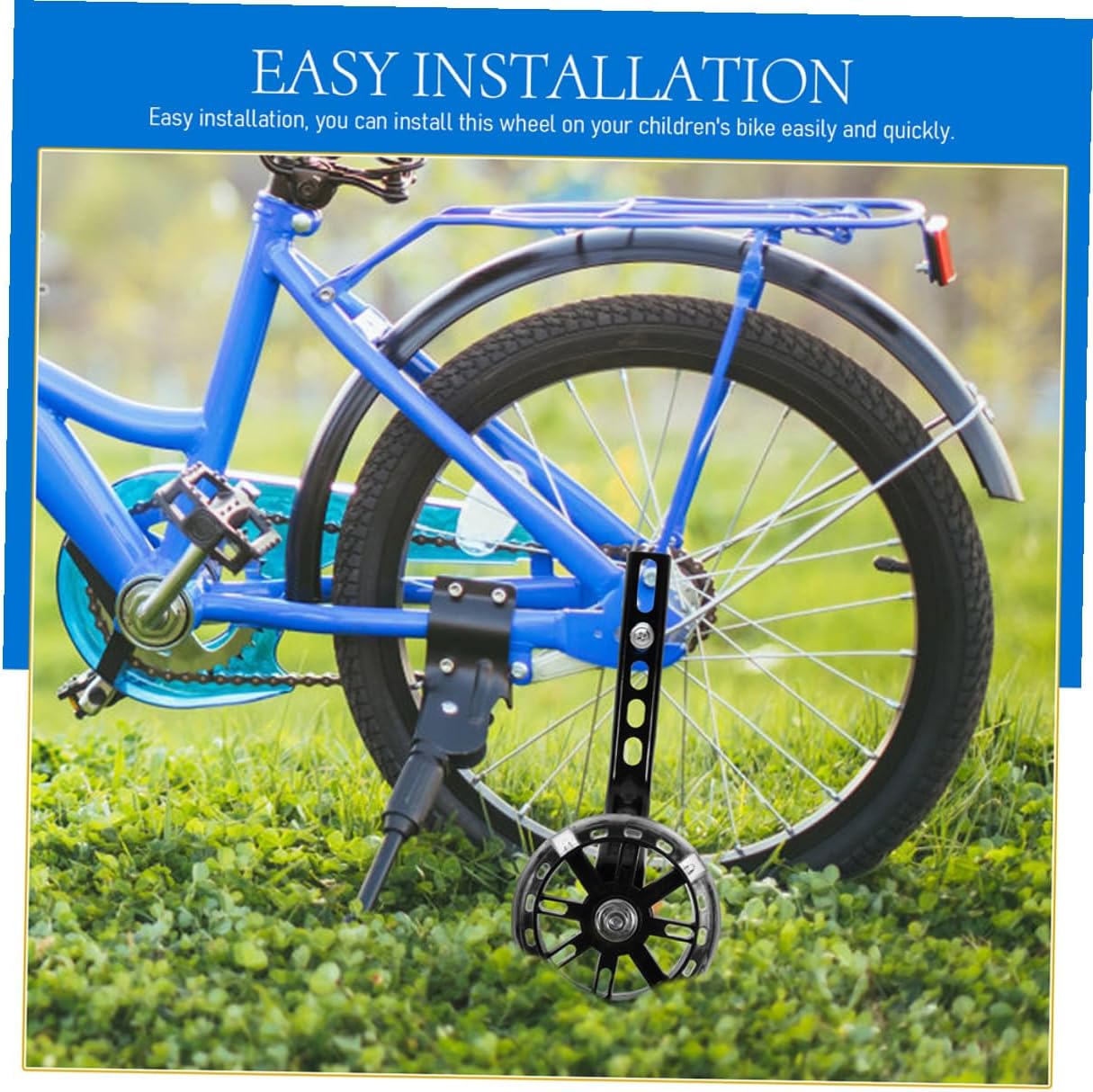 4pcs Auxiliary Training Wheels with Adjustable Mounts Durable Stabilizer Wheels for Safe Riding