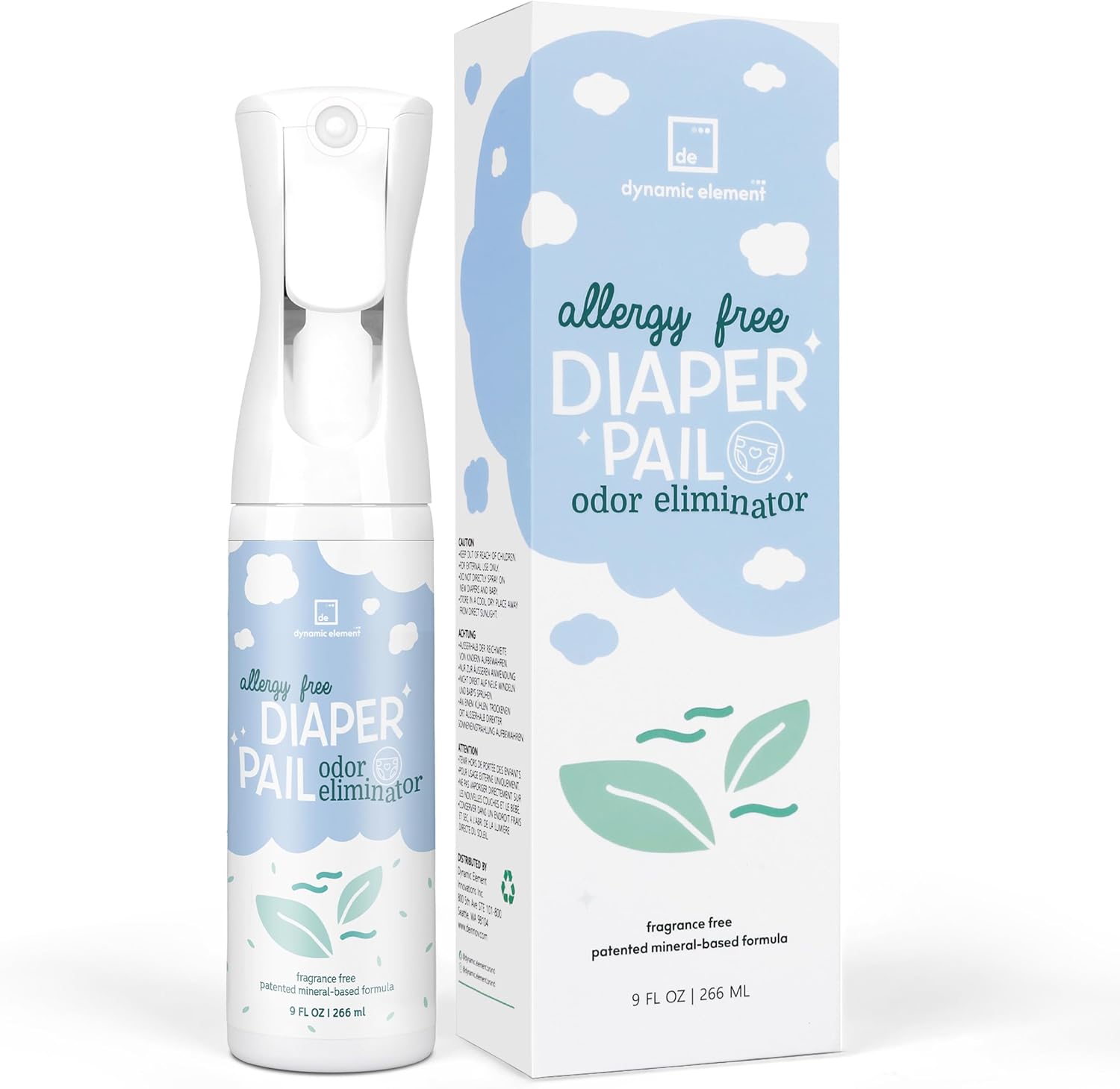 Dynamic Element Diaper Pail Odor Eliminator Spray Unscented Diaper Pail