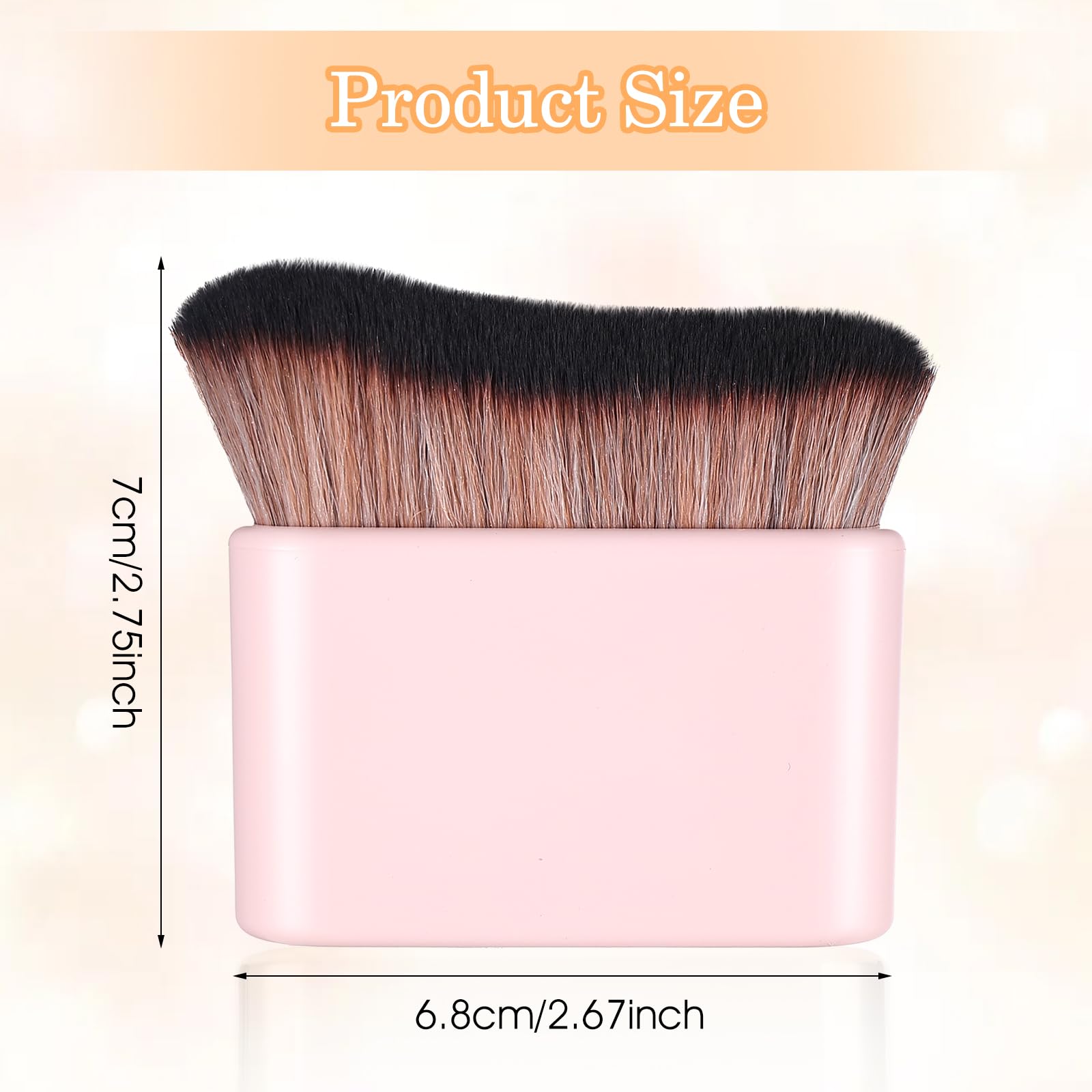 Self Tan Brush Soft Body Makeup Brush Portable Self Tanning Brush Self Tanner Face Brush For Body & Leg Makeup (Pink) - Image 2