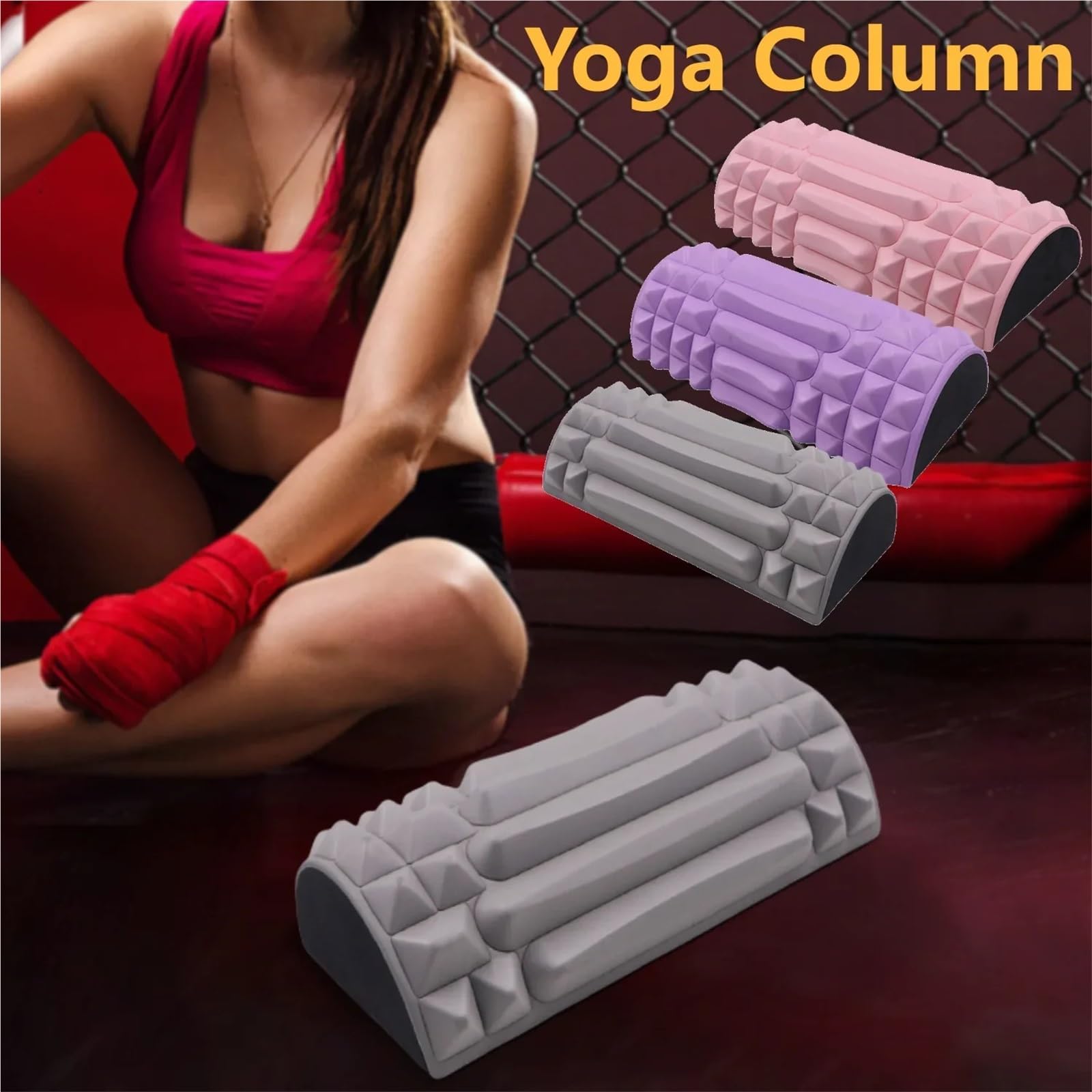 Rullo da massaggio a cilindro in schiuma EVA semicircolare for yoga, for pilates Per Yoga(Color2)