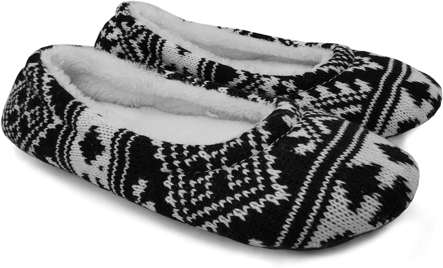 Ofoot Women's Ballerina Slippers,Woman Ballet Indoor Slipper,Anti-Skid Shoes