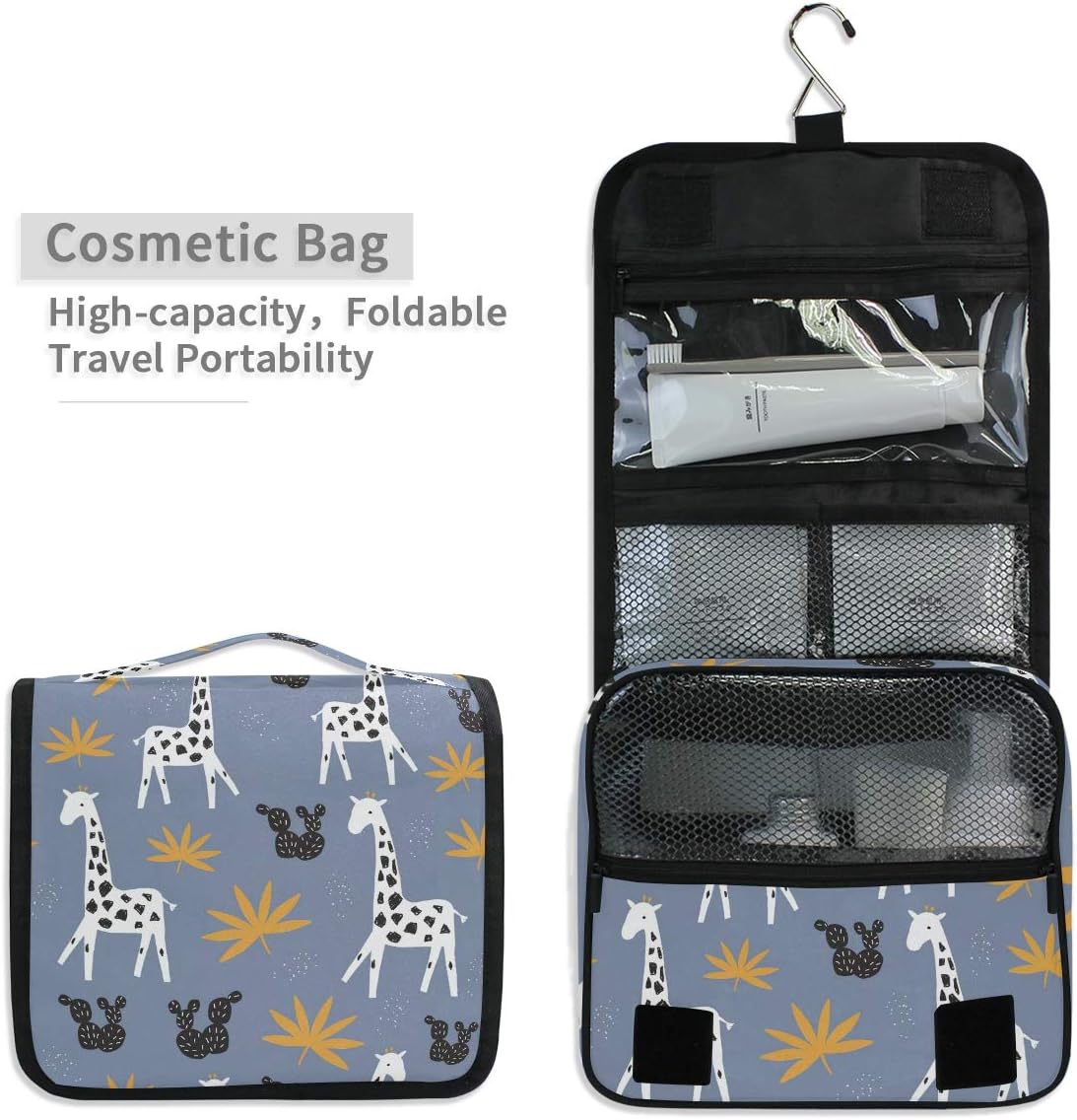 senya Hanging Travel Toiletry Bag Kit Makeup Case Cosmetics Organizer for Men Women