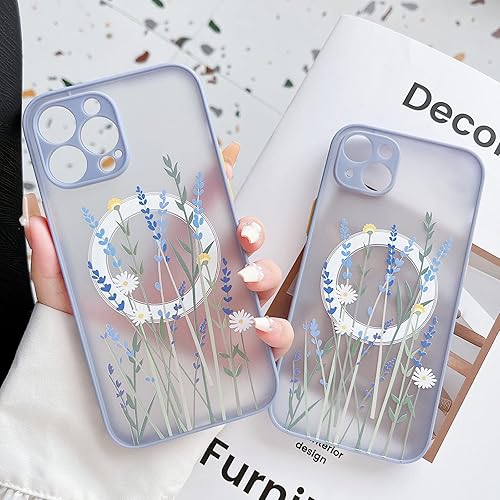 Miniatura 9 de Skyseaco Funda para iPhone XiPhone Xs compatible con MagSafe para policarbonato transparente esmerilado, protector de espalda de flores a prueba de