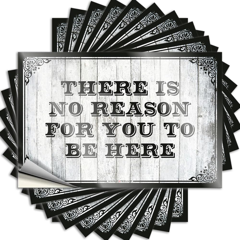 There is No Reason for You to Be Here Western Bathroom Must - Lettering Sticker Bottle Removable Vinyl Decal(12X18CM)