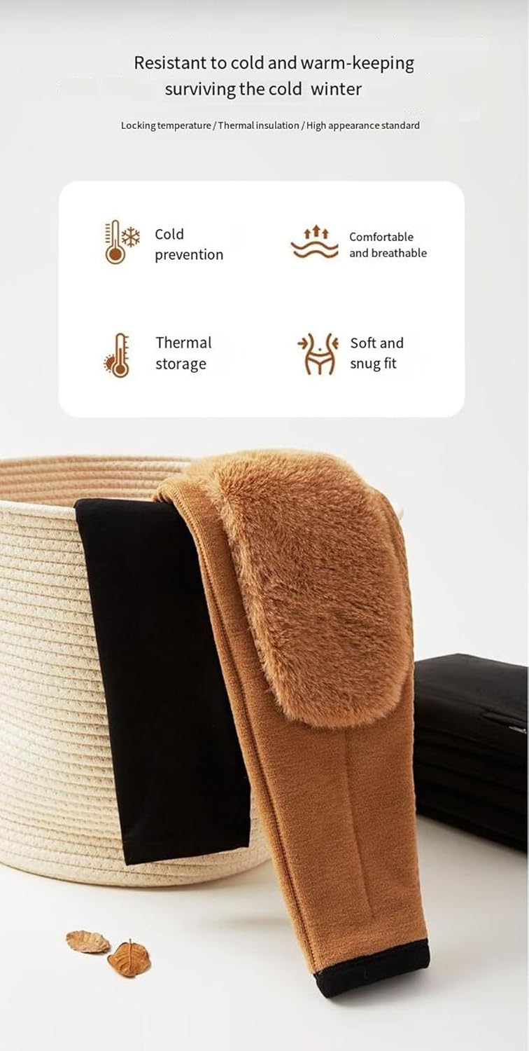 Thermal Winter Leggings 4-Layer Thick Camel Hair 14°F to -49°F Suitable XL Pants