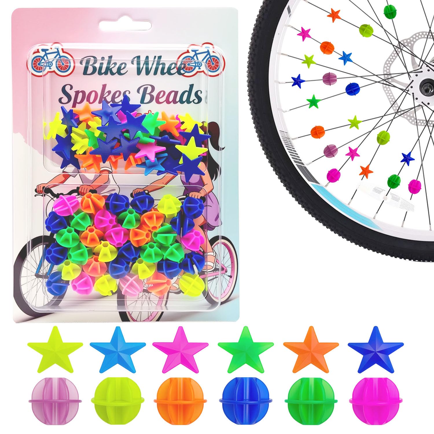 Colorful Bike Wheel Spokes Beads - Decorate Your Ride! -8