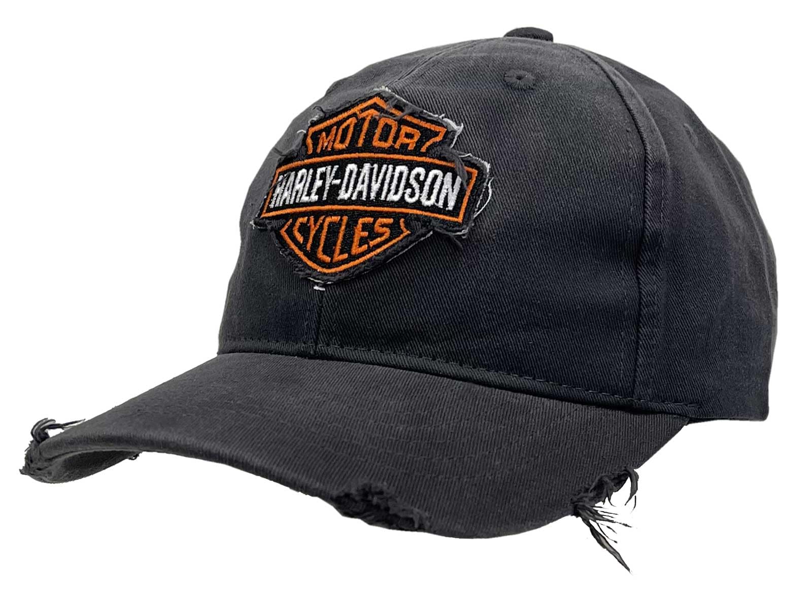 Harley-Davidson Men's Distressed Bar & Shield Adjustable Baseball Cap, Washed Gray