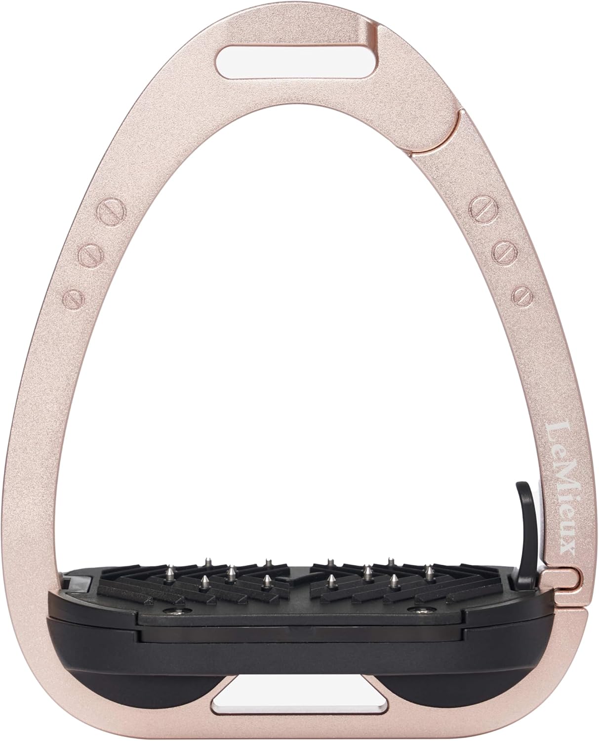LeMieux Vector Balance Stirrup - New Generation - Spring Loaded Hinged Arm - 5° Tilted Ergonomic Footplate