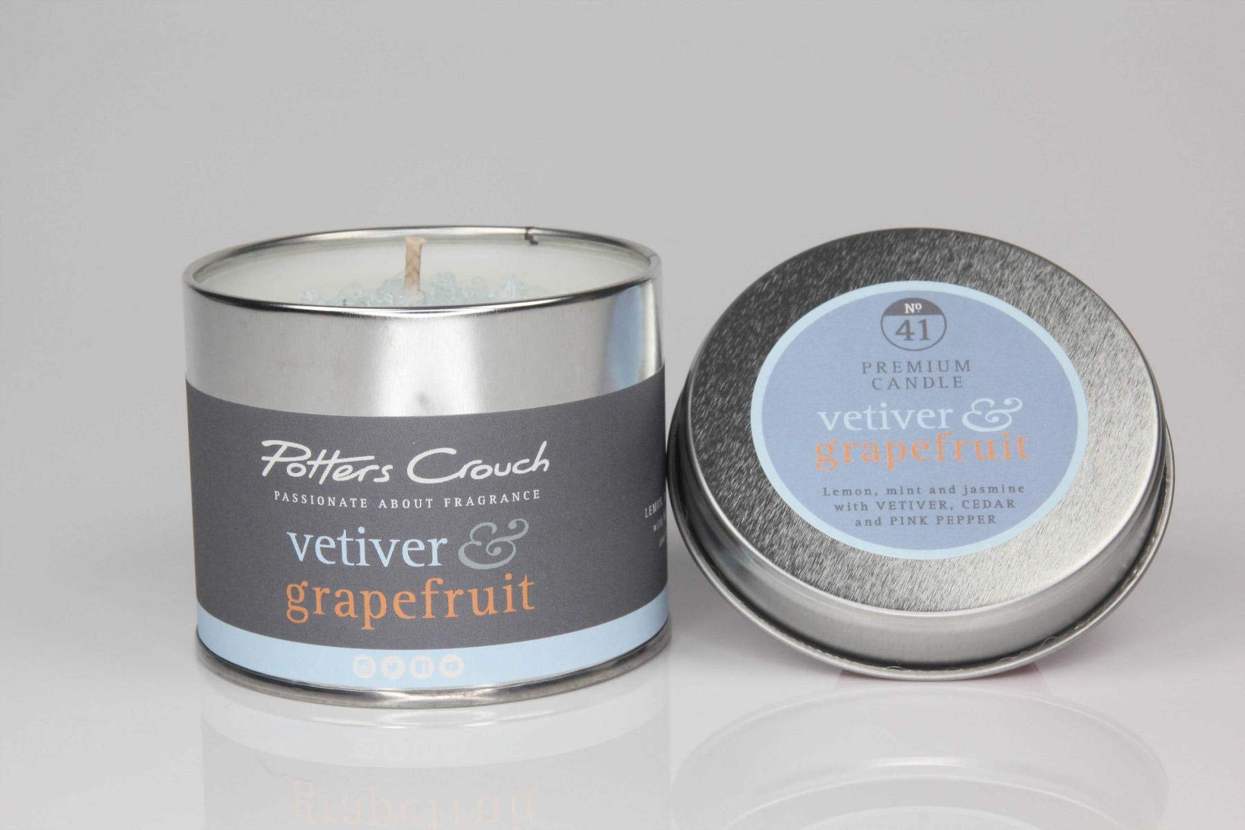 Potters Crouch - Candle Tin - Vetiver And Grapefruit