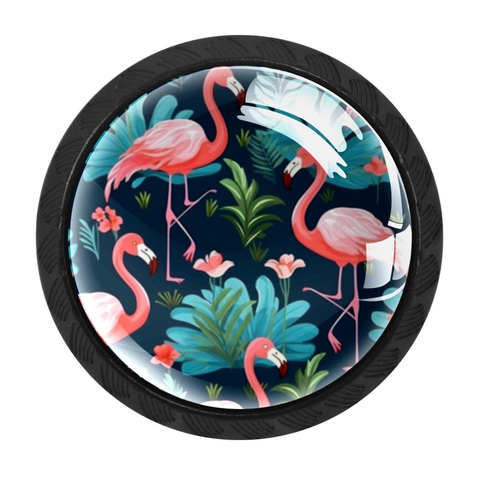 Chenzzzz Multicolored 19 4 Pack Flamingo Rainforest Drawer Knob Cabinet Hardware
