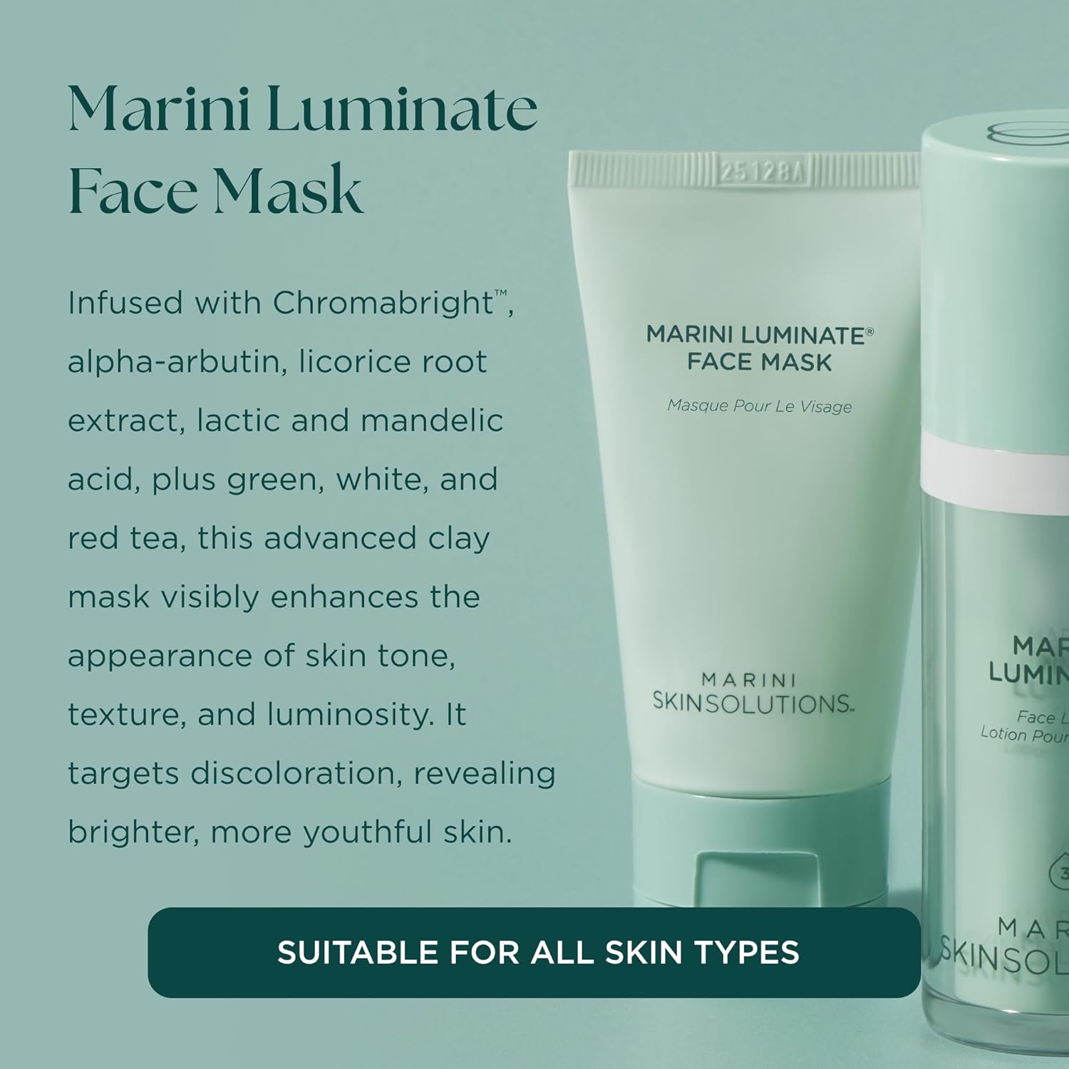 Marini SkinSolutions Luminate Face Mask - Combats Appearance of Discoloration & Visibly Improves Look of Skin Tone and Texture with Targeted Acids & Antioxidants - Made in the USA - 1 oz - Image 2