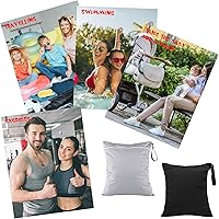Vista 3 de Shappy 2 bolsas grandes de viaje para lavandería, lavables, impermeables, húmedas, secas, grandes bolsas de ropa sucia para entrenamiento de baño