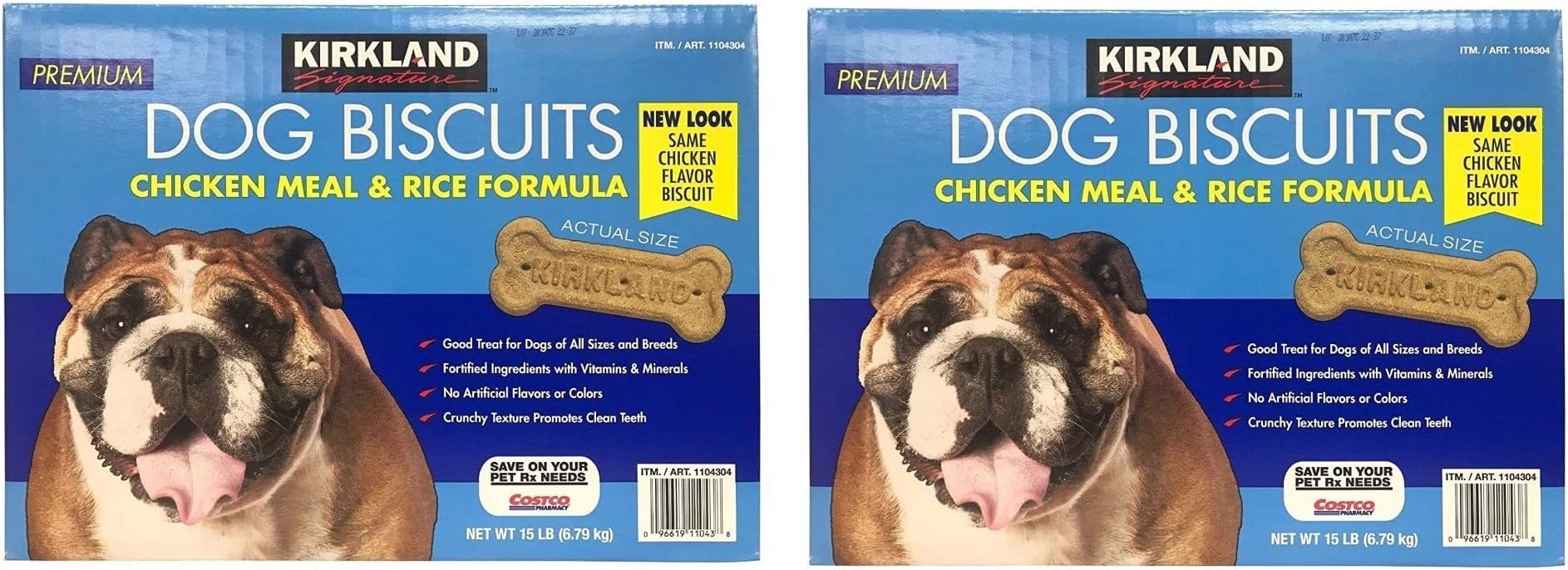 Kirkland Signature Premium Dog Biscuits Chicken Meal & Rice Formula 30 LB